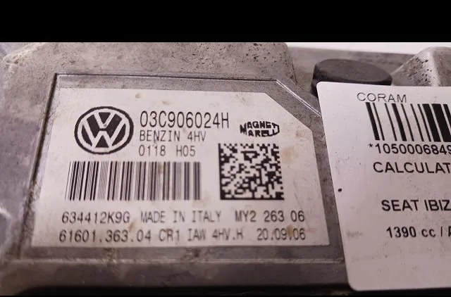 Calculateur moteur Seat IBIZA III (6L1) 1.4 16v (2002-2007) occasion