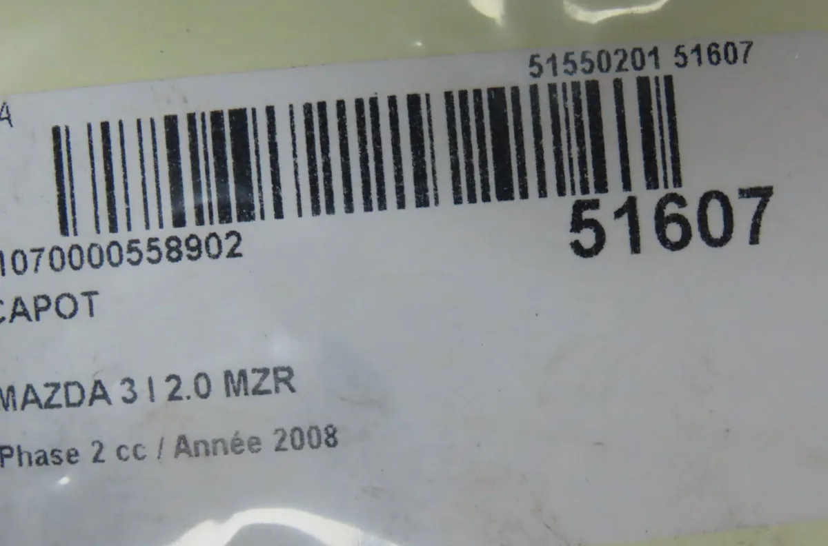 Capot Mazda 3 (BK) 2.0 (bkep) (2003-2009) occasion