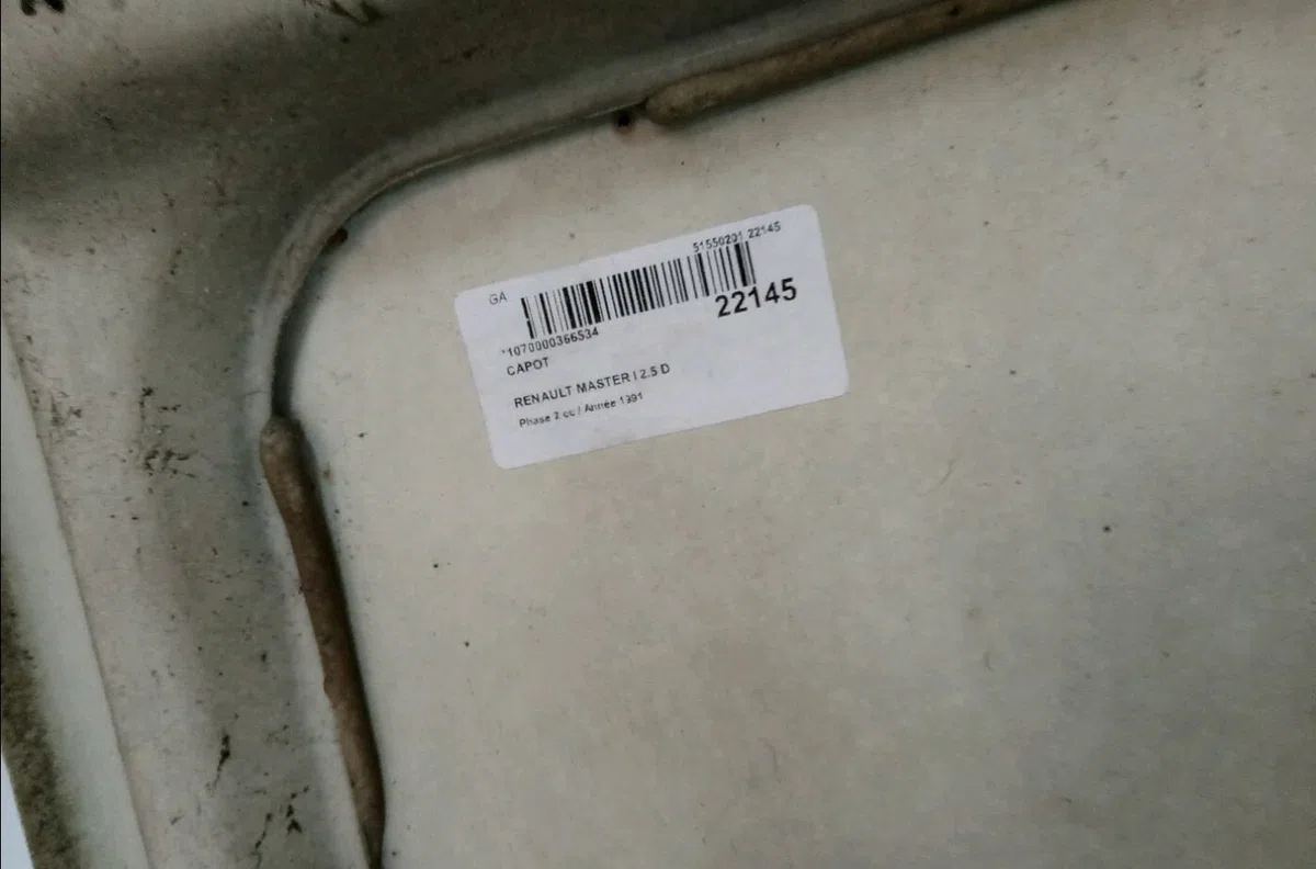 Capot RENAULT MASTER I 1991 occasion