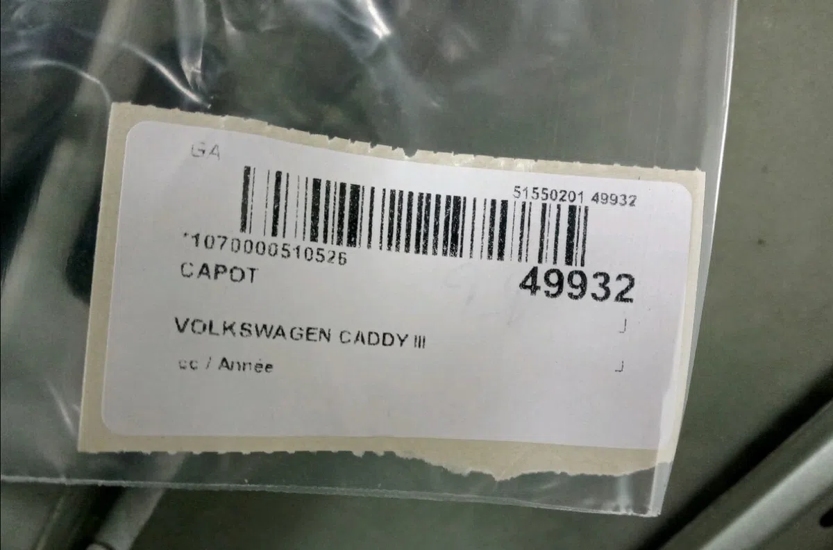 Capot Volkswagen CADDY III Camionnette-Monospace (2KA, 2KH, 2CA, 2CH) 1.9 tdi 4motion (2008-2010) occasion