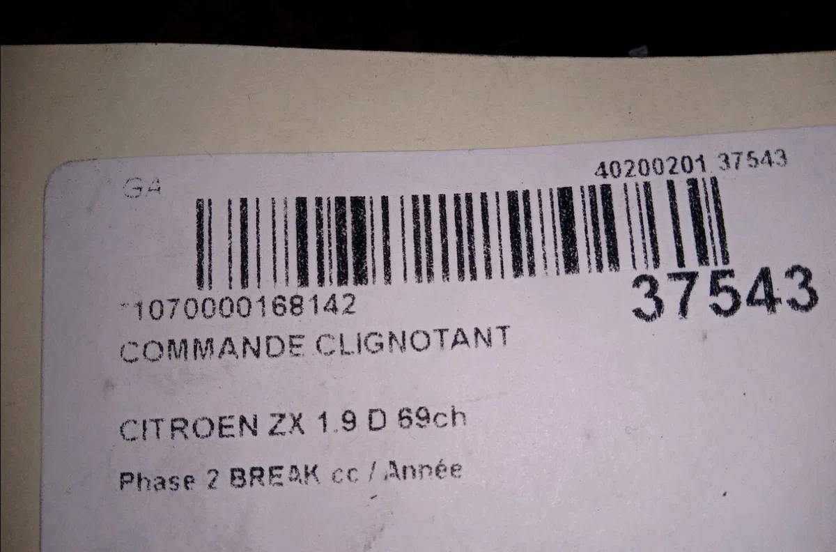 Commande clignotant Citroen ZX Break (N2) 1.9 d (1994-1997) occasion