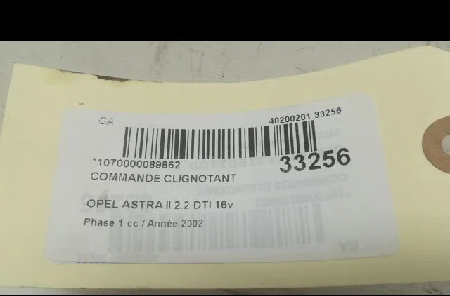 Commande clignotant Opel ASTRA G 3-5 portes (T98) 2.2 dti (f08, f48) (2002-2005) occasion