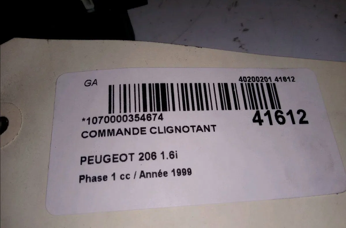 Commande clignotant Peugeot 206 3-5 portes (2A-C) 1.6 i (1998-2000) occasion