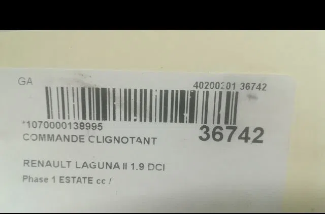 Commande clignotant Renault LAGUNA II Grandtour (KG0-1_) 1.9 dci (2001-2007) occasion