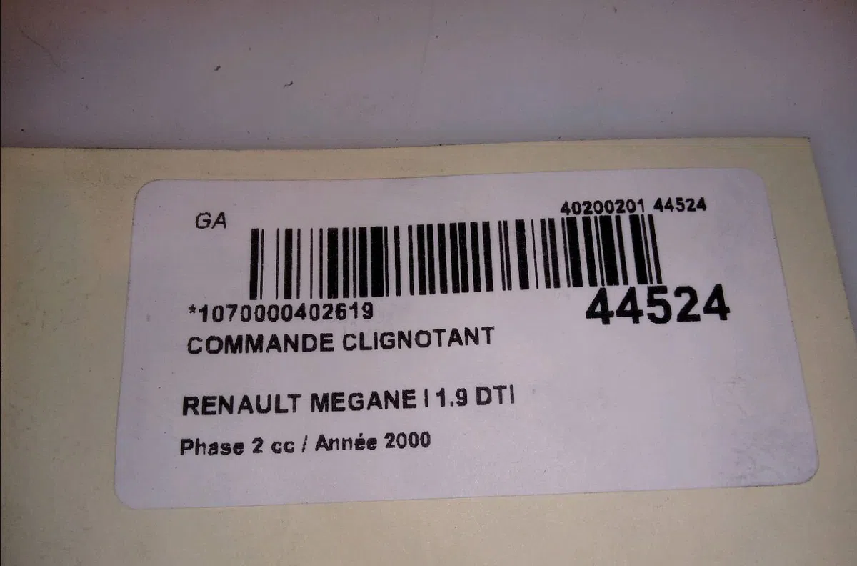 Commande clignotant Renault MEGANE I Classic (LA0-1_) 1.9 dti (la08, la0n) (1997-2001) occasion