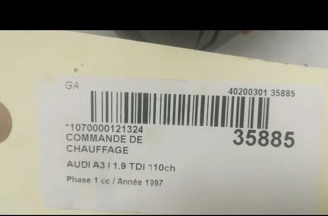 Commande de chauffage Audi A3 (8L1) 1.9 tdi (1996-2001) occasion