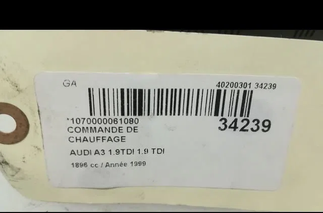 Commande de chauffage Audi A3 (8L1) 1.9 tdi (1996-2001) occasion