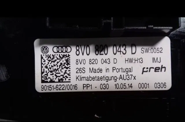 Commande de chauffage Audi A3 (8V1, 8VK) 1.6 tdi (2013-2017) occasion