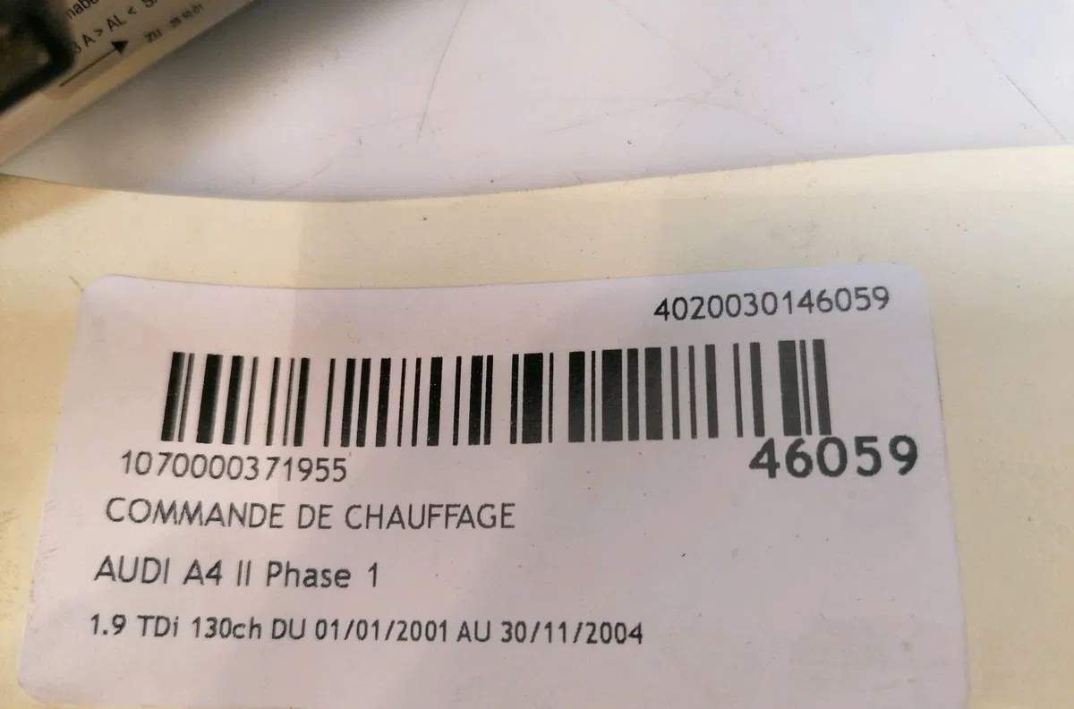 Commande de chauffage Audi A4 B6 Avant (8E5) 1.9 tdi (2001-2004) occasion