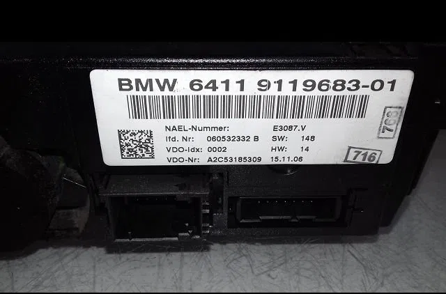 Commande de chauffage Bmw 1 (E87) 120 i (2004-2007) occasion