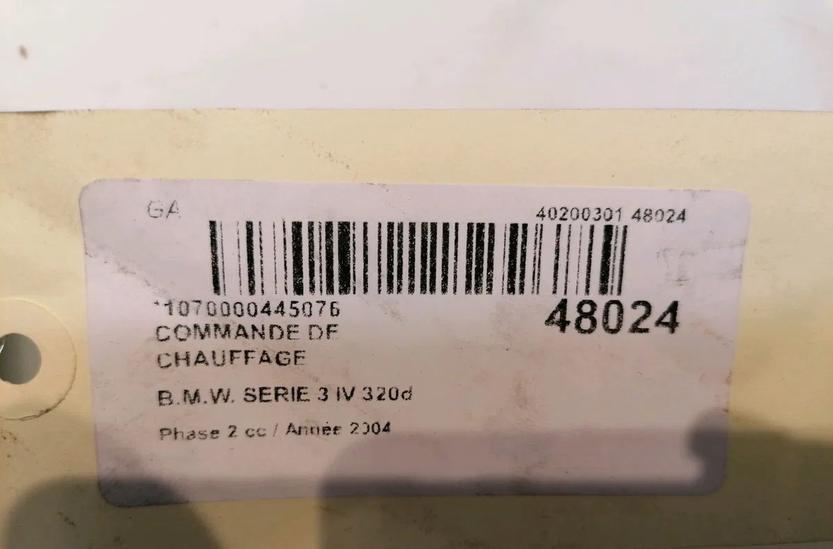 Commande de chauffage Bmw 3 (E90) 320 d (2004-2011) occasion