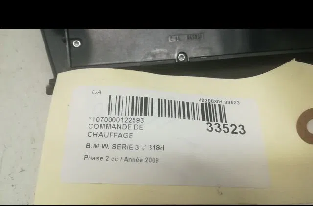 Commande de chauffage Bmw 3 Touring (E91) 318 d (2005-2007) occasion