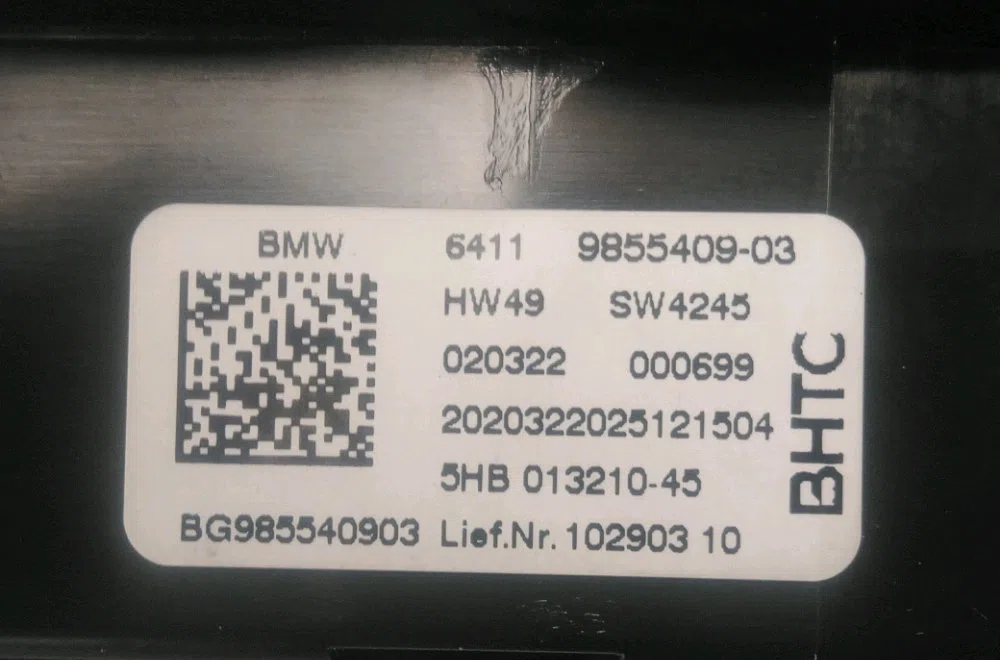 Commande de chauffage Bmw X3 (G01, F97) Xdrive 30d mild-hybrid (2020) occasion