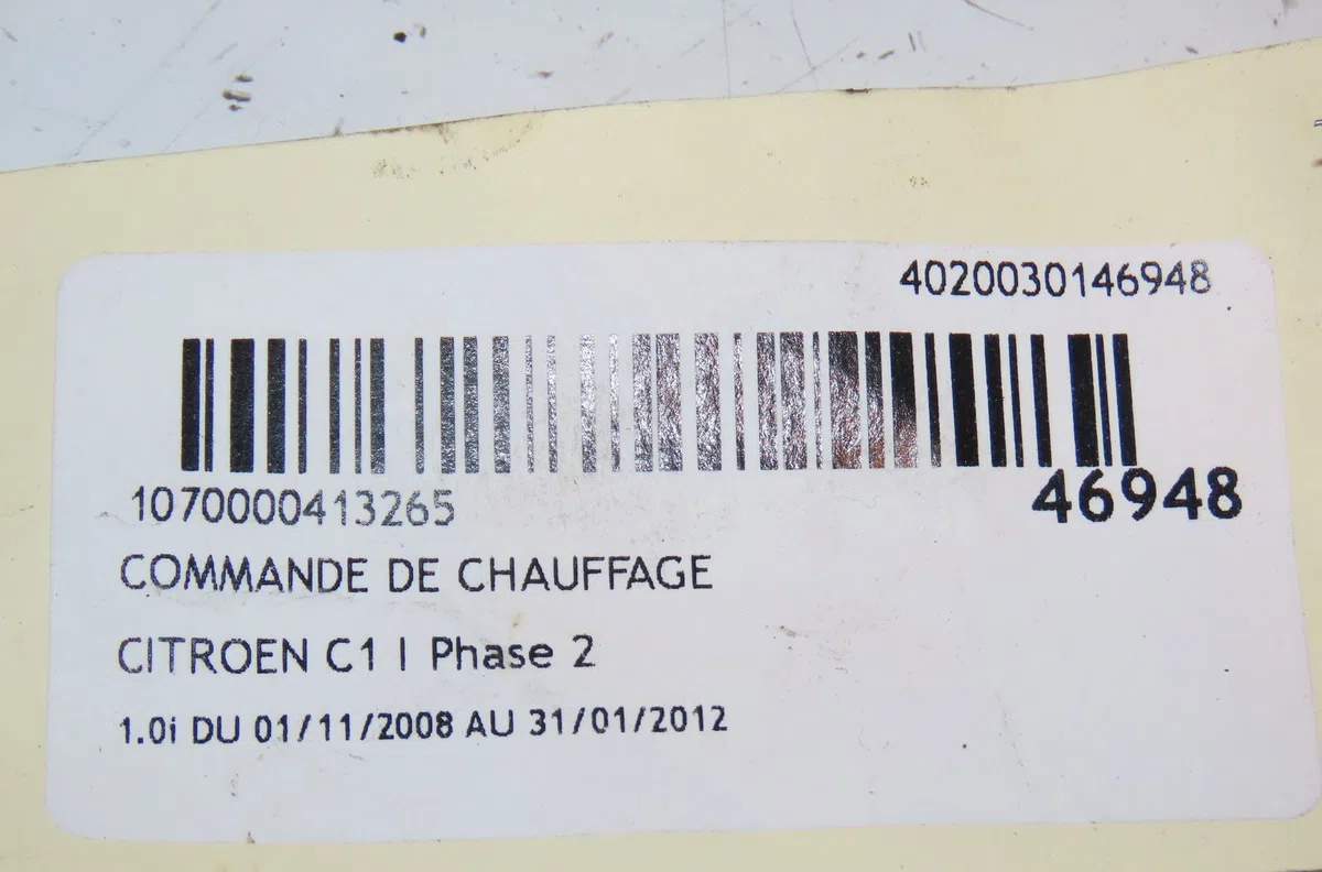 Commande de chauffage Citroen C1 (PM_, PN_) 1.0 (2005-2014) 5 portes occasion