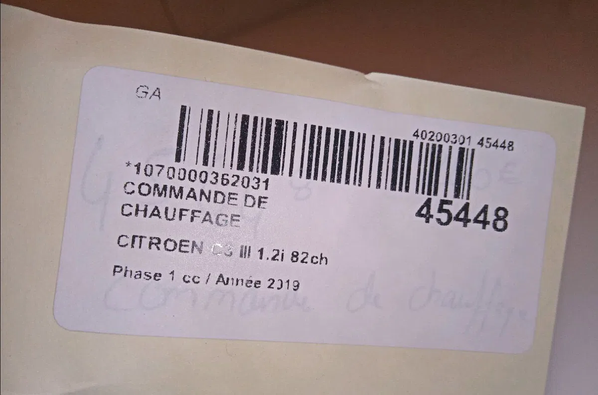 Commande de chauffage Citroen C3 III (SX) 1.2 puretech 82 (2018) 5 portes occasion
