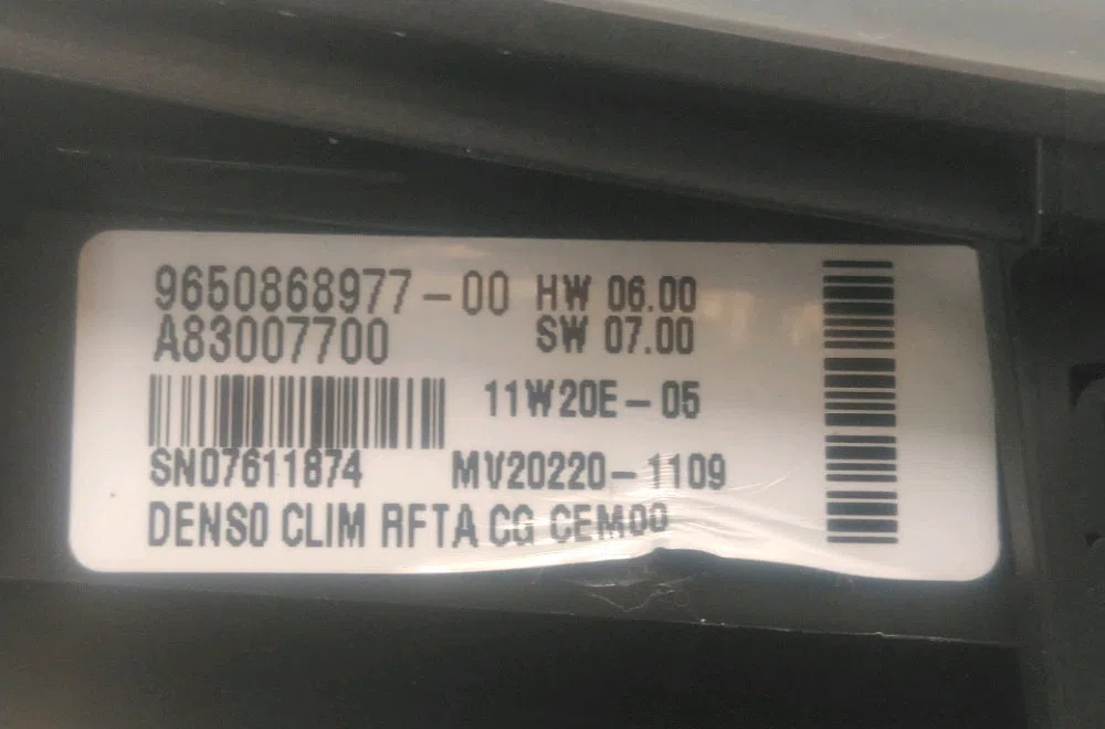 Commande de chauffage Citroen C4 GRAND PICASSO I (UA_) 1.6 hdi 110 (2010-2013) occasion