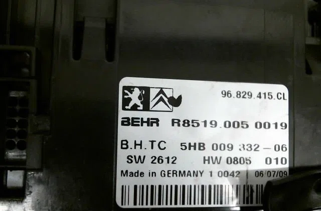 Commande de chauffage Citroën C5 III (RD_) 2.0 hdi 140 (2008) 4 portes occasion