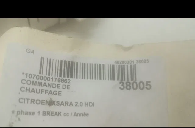Commande de chauffage Citroen XSARA Break (N2) 2.0 hdi 90 (1999-2005) occasion