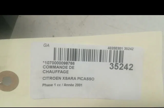 Commande de chauffage Citroen XSARA PICASSO (N68) 1.8 16v (2000-2005) occasion