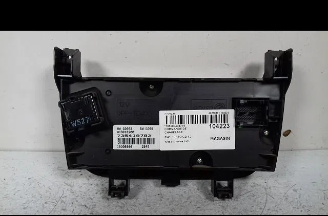 Commande de chauffage Fiat GRANDE PUNTO (199_) 1.3 d multijet (199.axd11, 199.axd1a, 199.axd1b,... (2005-2010) 5 portes 