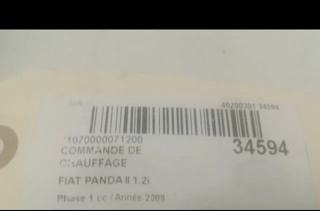 Commande de chauffage Fiat PANDA (169_) 1.1 (169.axa1a) (2003) occasion