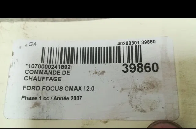 Commande de chauffage Ford FOCUS C-MAX (DM2) 2.0 tdci (2003-2007) occasion