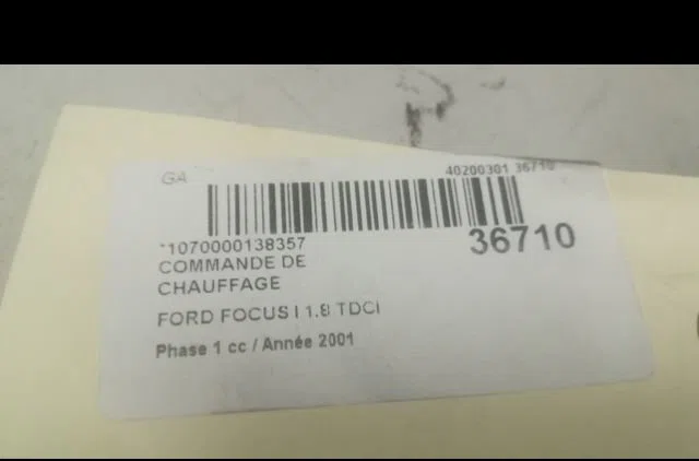 Commande de chauffage Ford FOCUS I (DAW, DBW) 1.8 tdci (2001-2004) occasion