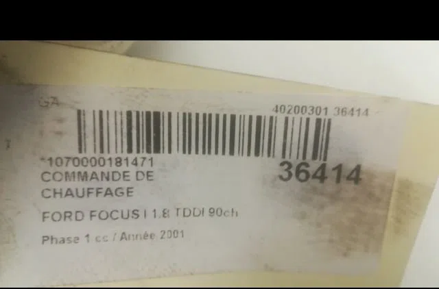 Commande de chauffage Ford FOCUS I (DAW, DBW) 1.8 turbo di - tddi (1998-2004) occasion