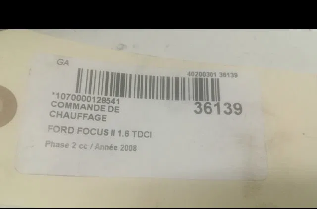 Commande de chauffage FORD FOCUS II 2008 occasion