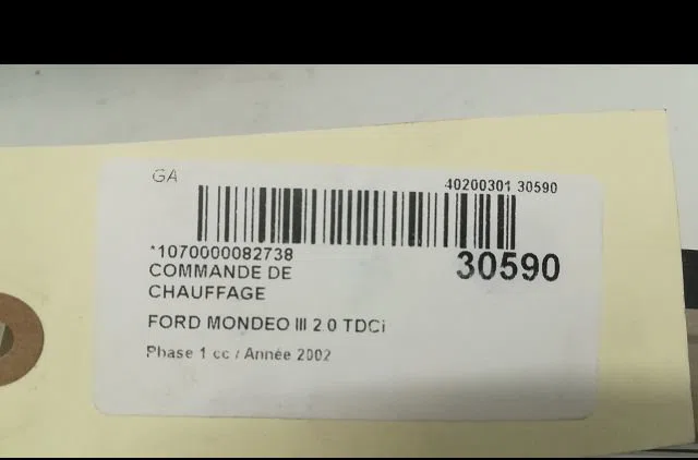 Commande de chauffage FORD MONDEO II 2002 occasion