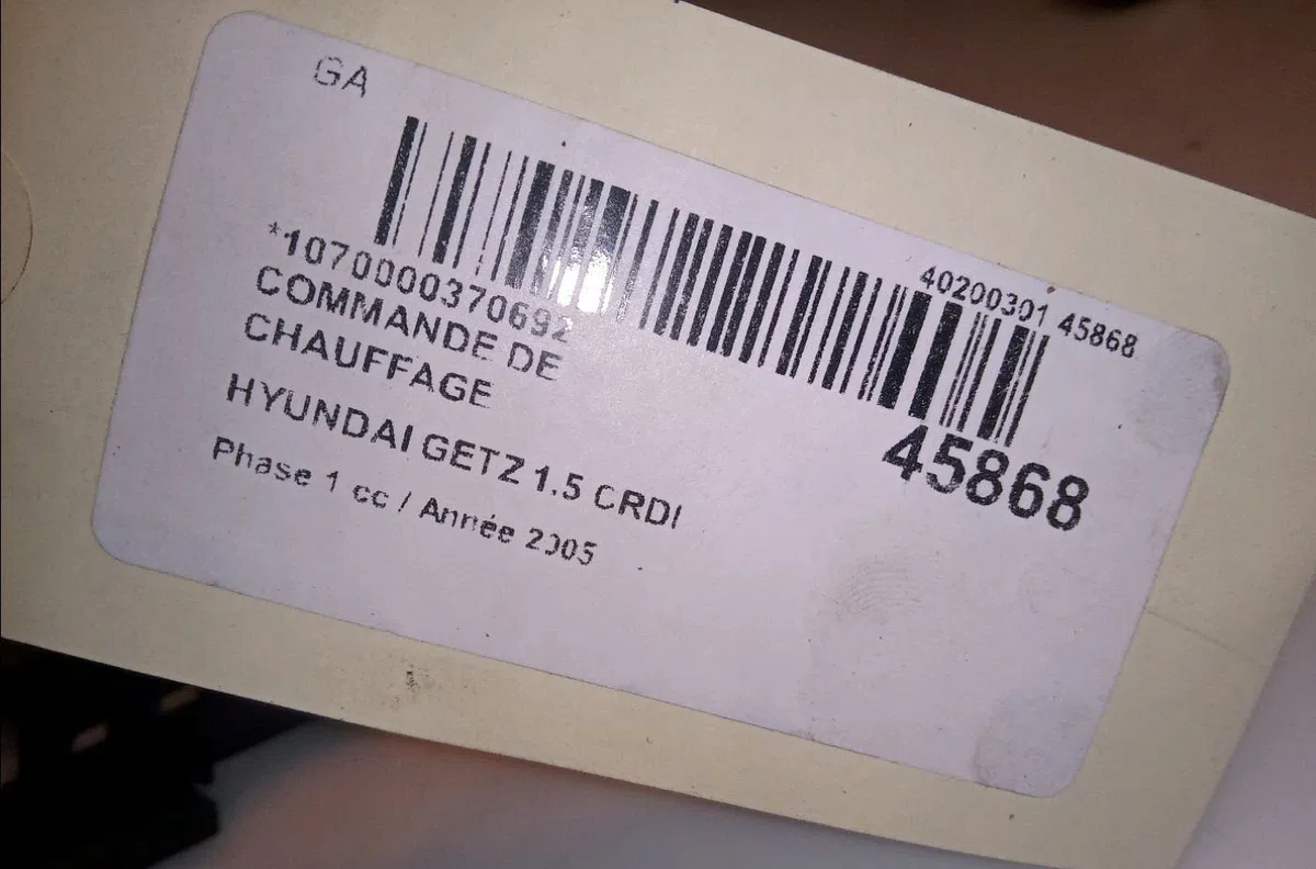 Commande de chauffage Hyundai GETZ (TB) 1.5 crdi (2003-2005) 5 portes occasion