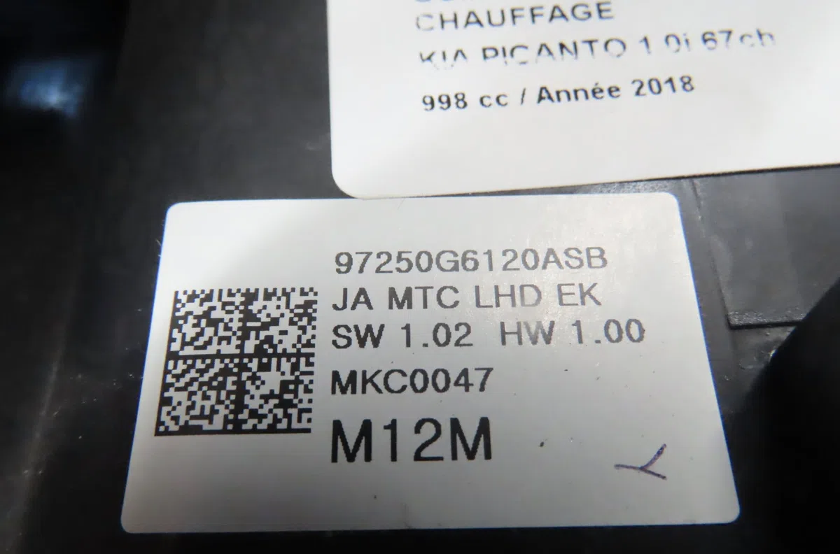 Commande de chauffage KIA PICANTO occasion