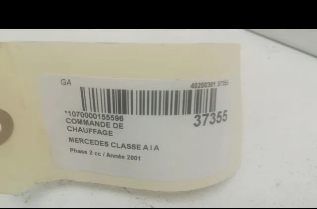 Commande de chauffage Mercedes-benz CLASSE A (W168) A 170 cdi (168.009, 168.109) (2001-2004) occasion