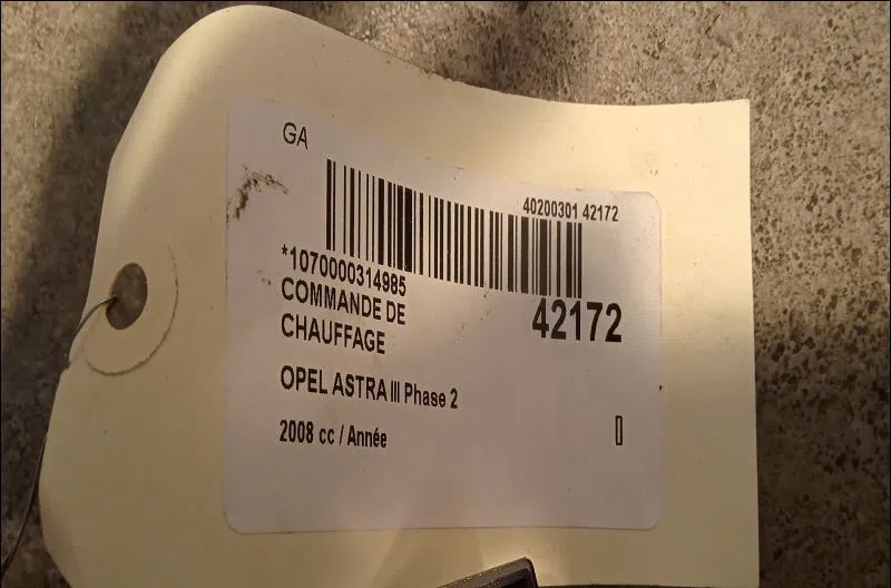Commande de chauffage Opel ASTRA H (A04) 1.7 cdti (l48) (2004-2010) 5 portes occasion