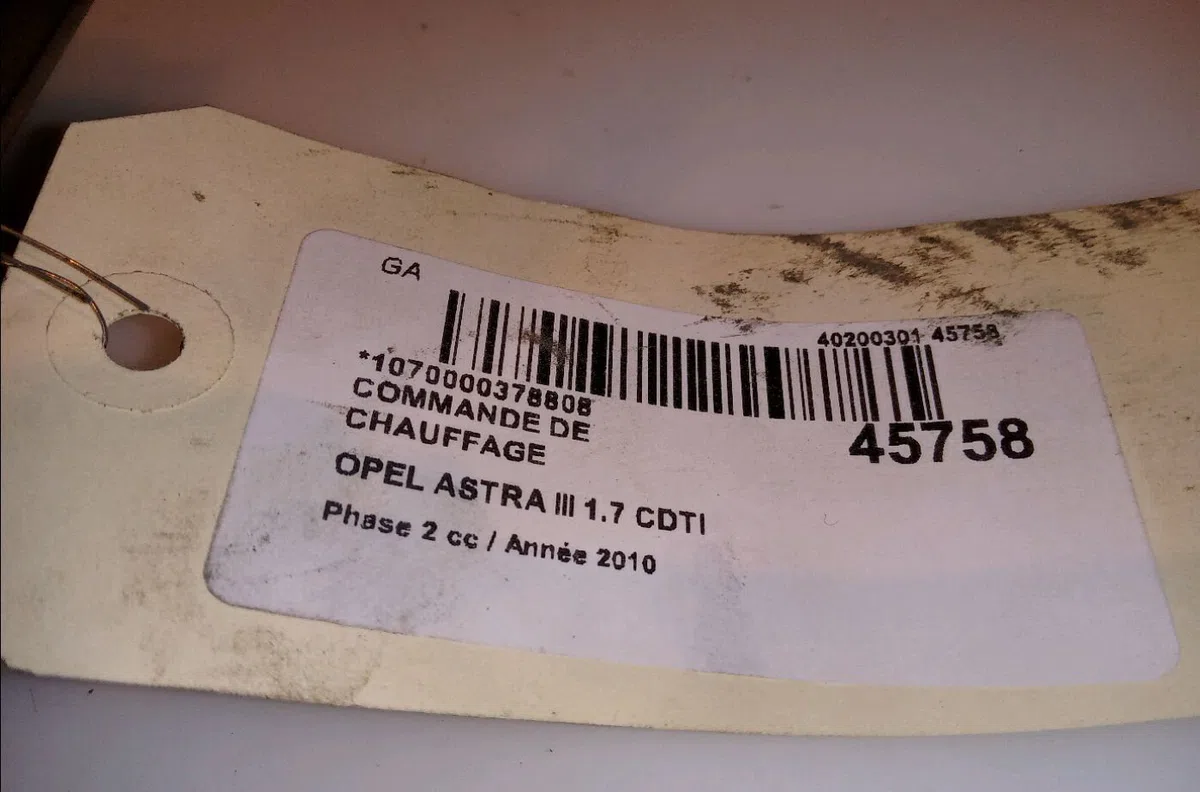 Commande de chauffage Opel ASTRA H GTC (A04) 1.7 cdti (l08) (2005-2010) occasion