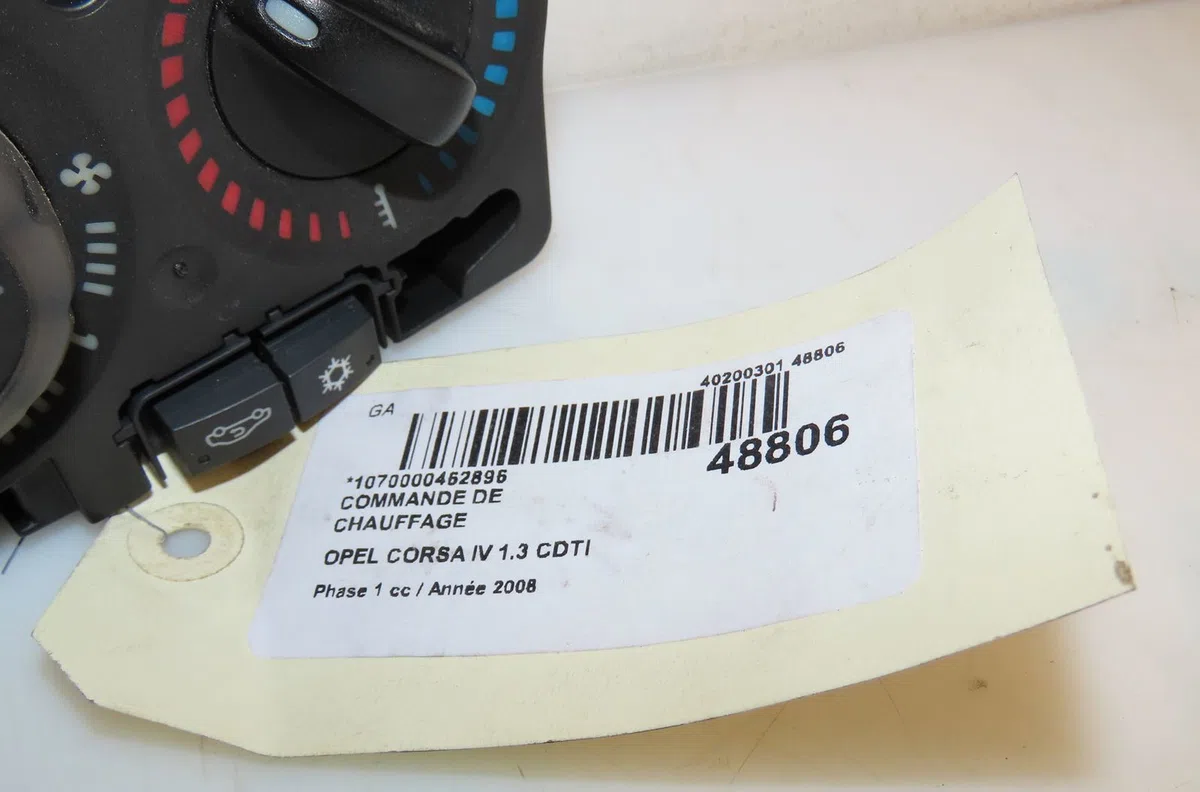 Commande de chauffage Opel CORSA D (S07) 1.3 cdti (l08, l68) (2006-2014) 3 portes occasion