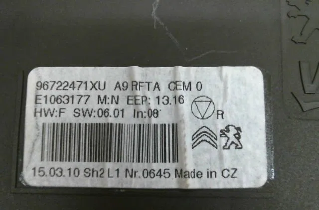 Commande de chauffage Peugeot 2008 I (CU_) 1.6 hdi (2013) occasion