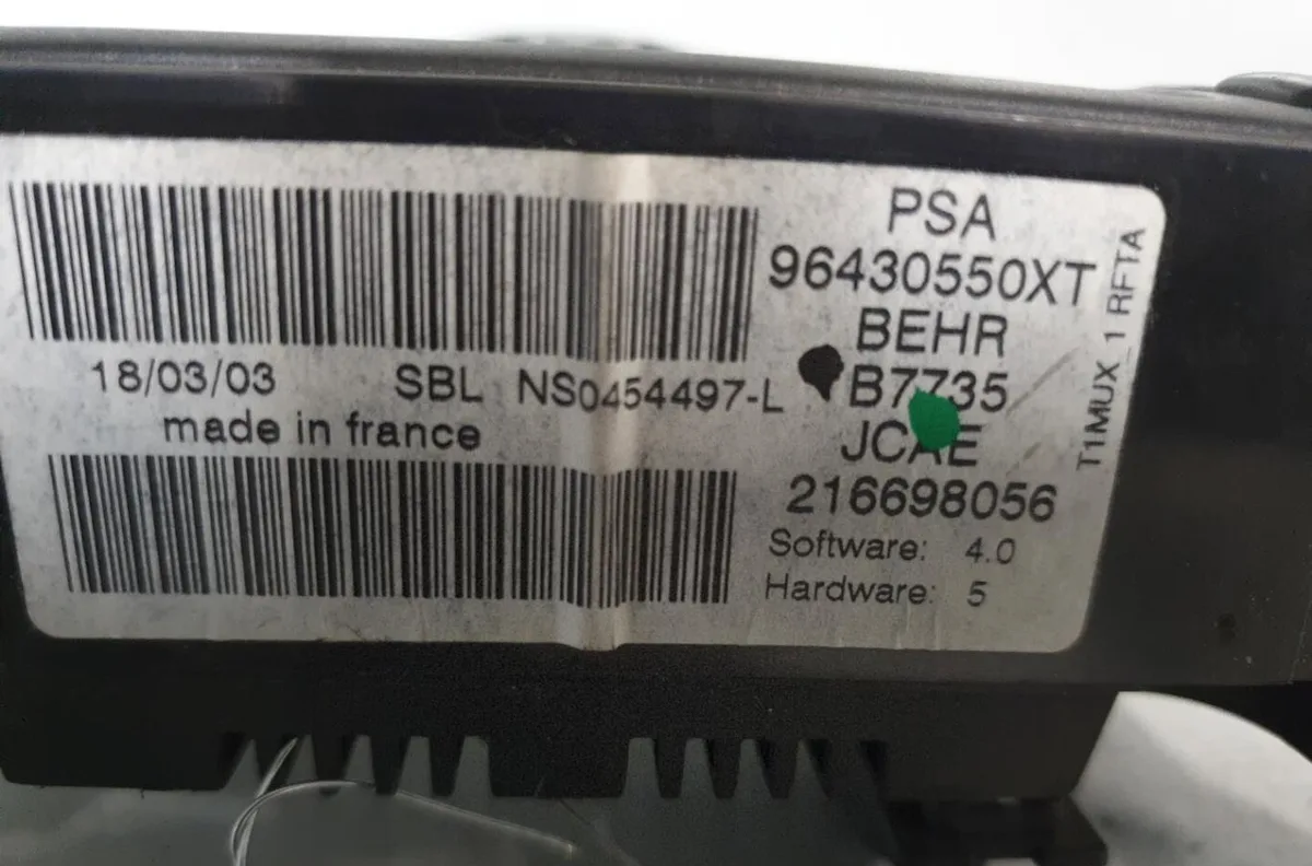 Commande de chauffage PEUGEOT 206 PHASE 2 CABRIOLET occasion