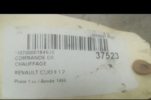 Commande de chauffage Renault CLIO II (BB_, CB_) 1.2 (bb0a, bb0f, bb10, bb1k, bb28, bb2d, bb2h, cb0a,... (1998-2010) 5 p
