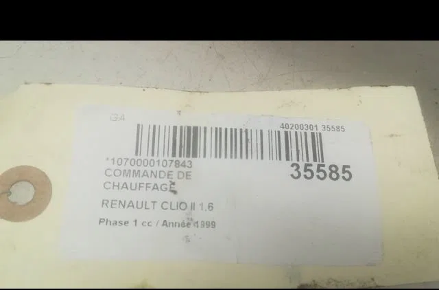 Commande de chauffage Renault CLIO II (BB_, CB_) 1.6 (b-cb0d, bb00) (1998-2005) occasion