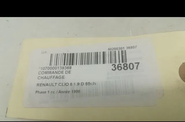 Commande de chauffage Renault CLIO II (BB_, CB_) 1.9 d (b-cb0e, bb0j) (1998-2005) occasion