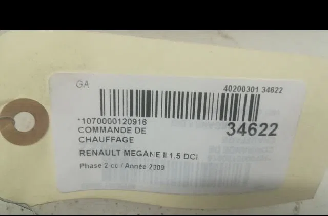 Commande de chauffage Renault MEGANE II Break (KM0-1_) 1.5 dci (km16, km1e) (2005-2008) occasion