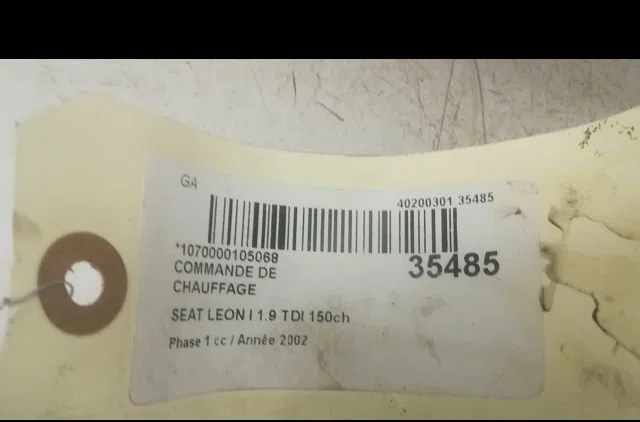Commande de chauffage Seat LEON (1M1) 1.9 tdi (1999-2006) occasion