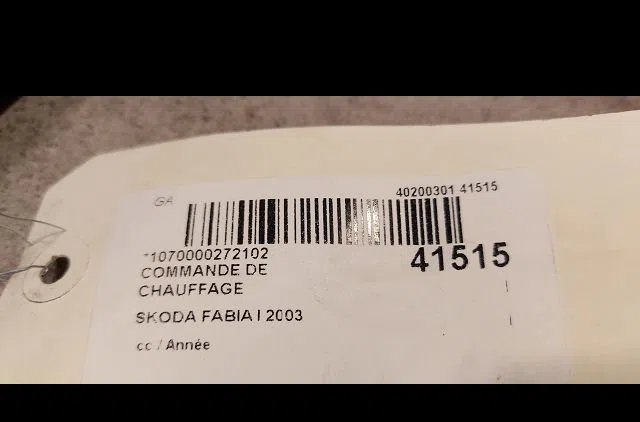 Commande de chauffage Skoda FABIA I (6Y2) 1.4 (1999-2003) occasion