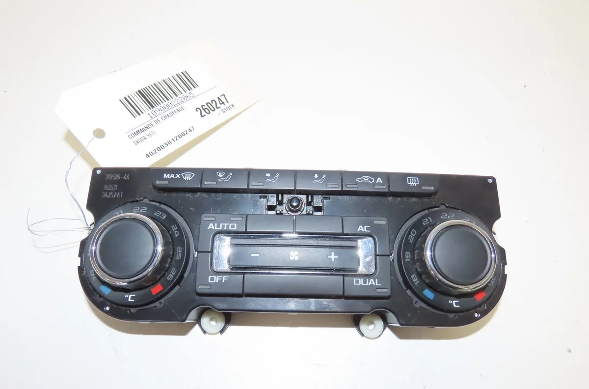 Commande de chauffage Skoda YETI (5L) 2.0 tdi 4x4 (2009-2017) occasion