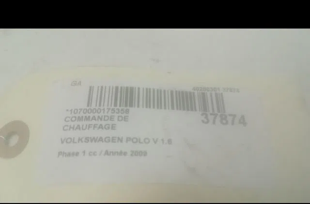 Commande de chauffage Volkswagen POLO V (6R1, 6C1) 1.6 tdi (2009) 5 portes occasion