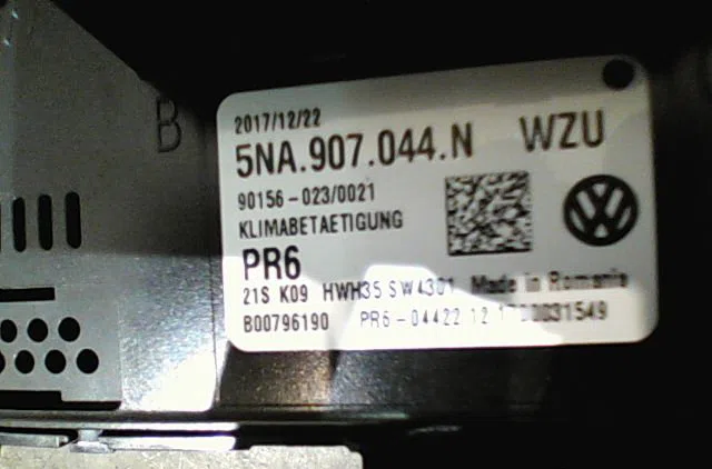 Commande de chauffage Volkswagen TIGUAN (AD1, AX1) 2.0 tdi (2016) occasion