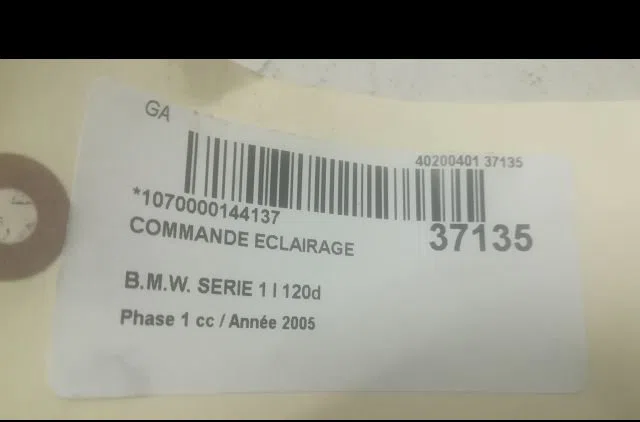 Commande eclairage Bmw 1 (E87) 120 d (2004-2011) occasion