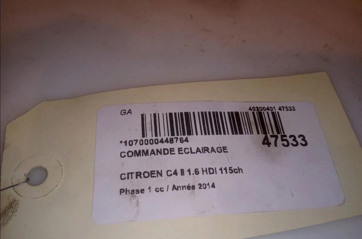 Commande eclairage Citroen C4 II (NC_) 1.6 hdi 115 (2012) occasion