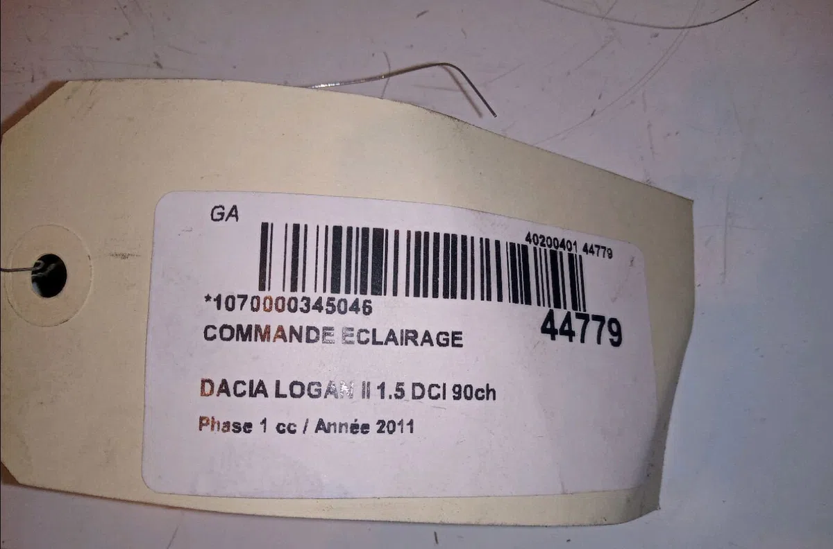 Commande eclairage Dacia LOGAN MCV (KS_) 1.5 dci (ks04) (2010-2013) occasion